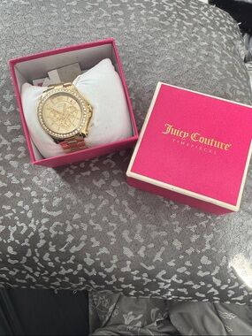 Juicy Couture Gold Crystal Accent Women's Bracelet Watch